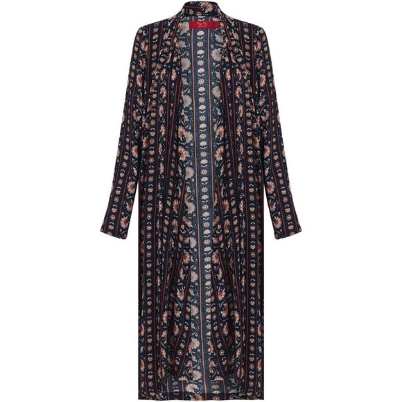 TIGERLILY Hamilton Navy Longline Kimono Jacket - Picture 5 of 11